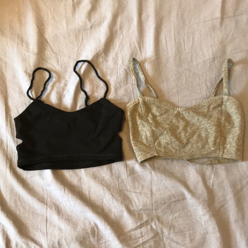 Two bralettes